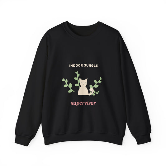 EVELE Indoor Jungle Supervisor | Graphic Crewneck Sweatshirt
