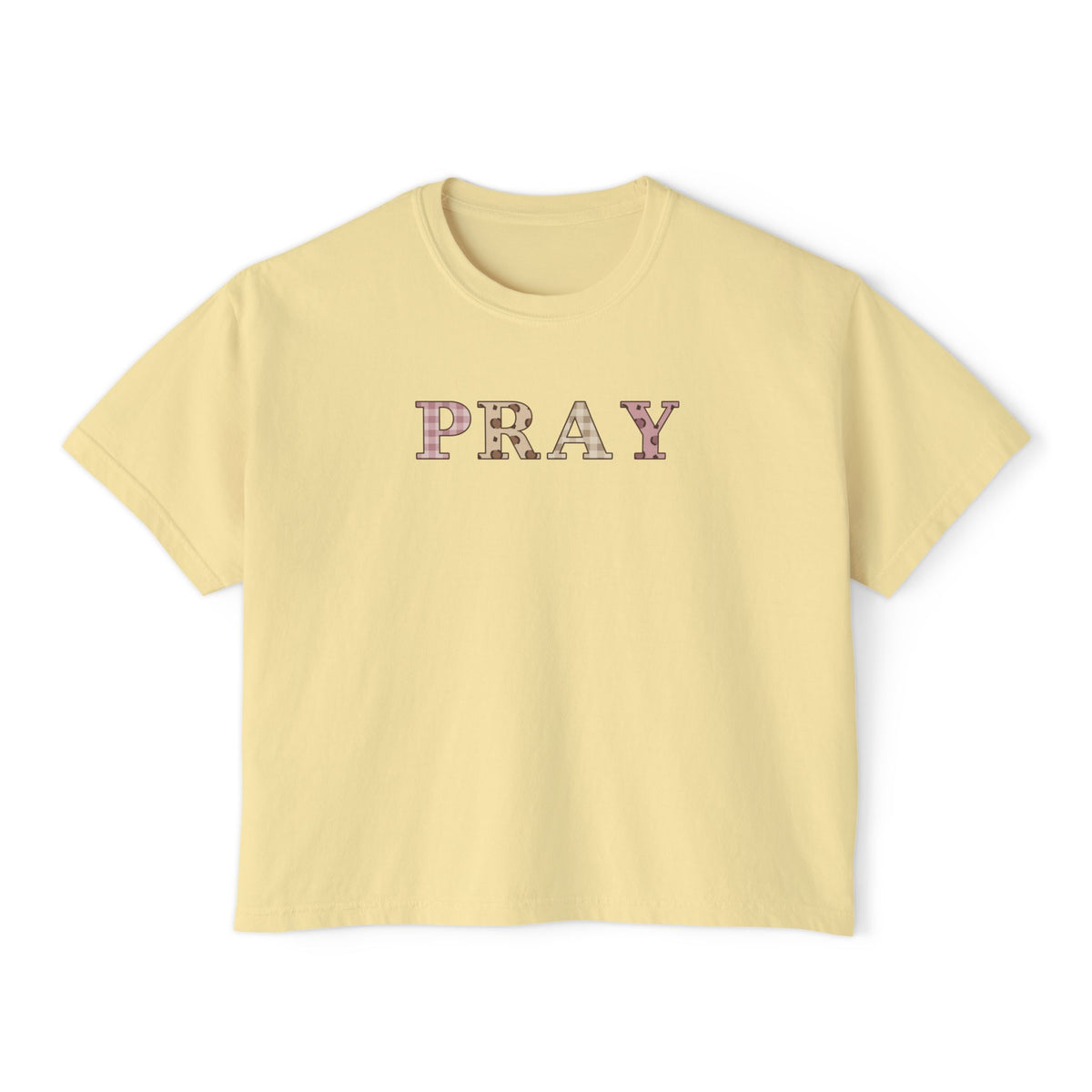 Pray Patchwork Boxy Tee — Classic | Comfort Colors 3023CL