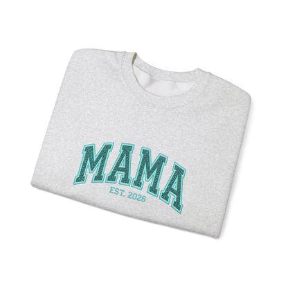 Aqua MAMA Est. 2026 Crewneck | Gildan 18000