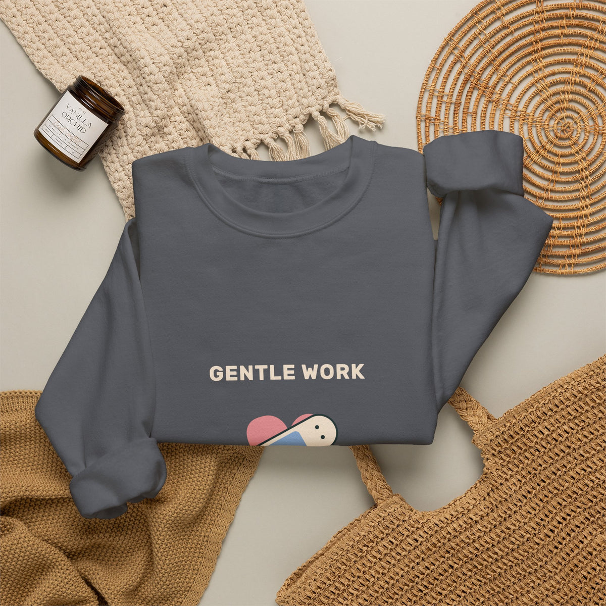 EVELE Gentle Work Strong Heart | Graphic Crewneck Sweatshirt