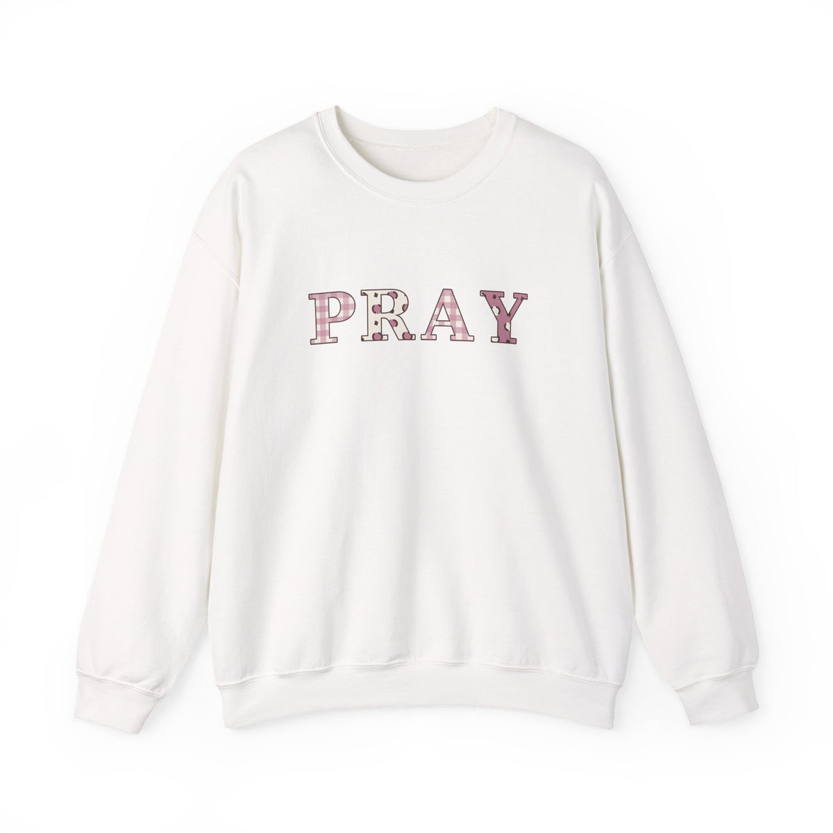 Pray Patchwork Crewneck Sweatshirt — EVELE Edit | Gildan 18000