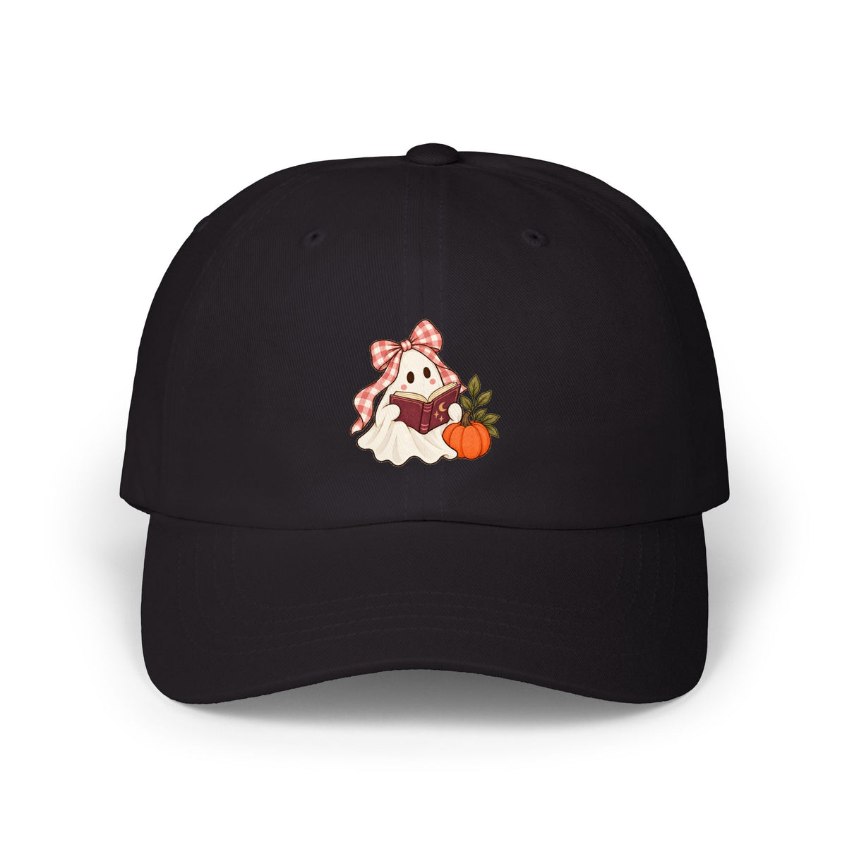 Bookish Bow Ghost Dad Cap | Cozy Reader Hat