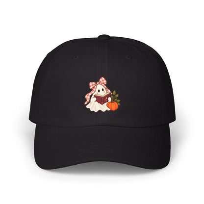 Bookish Bow Ghost Dad Cap | Cozy Reader Hat