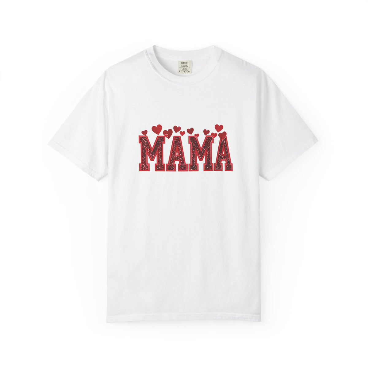 Cherry Hearts MAMA Tee | Comfort Colors 1717