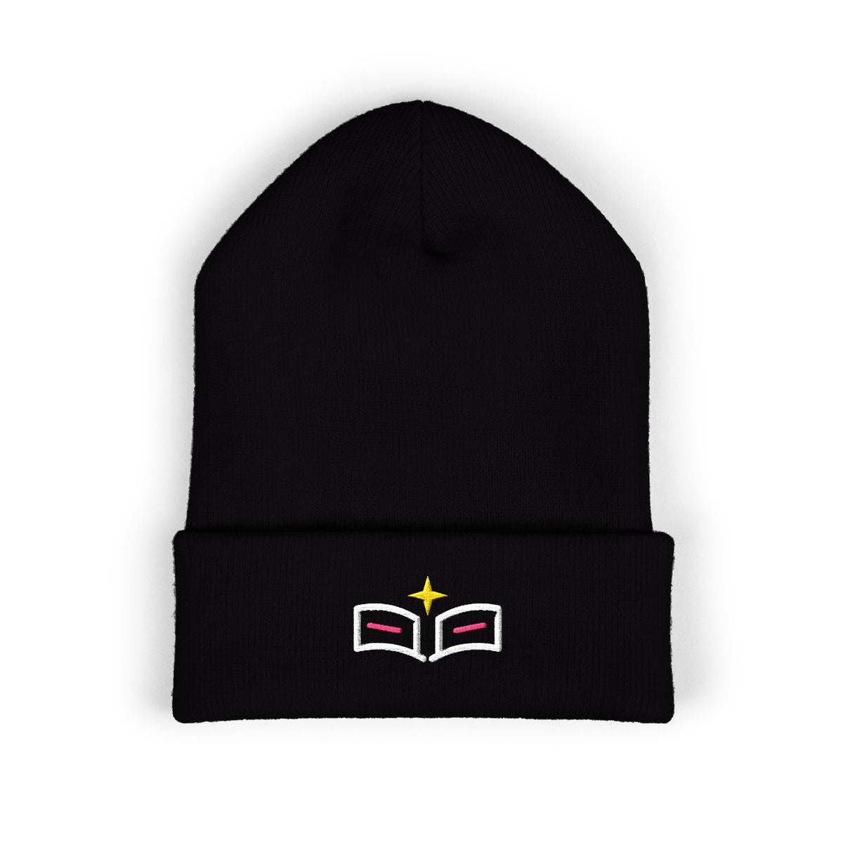 Ember Pages Embroidered Beanie | Bookish Cuff Hat | EVELE Gallery
