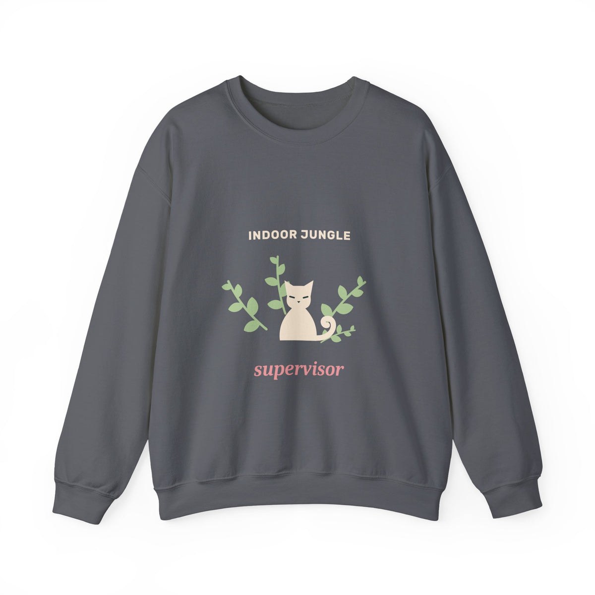 EVELE Indoor Jungle Supervisor | Graphic Crewneck Sweatshirt