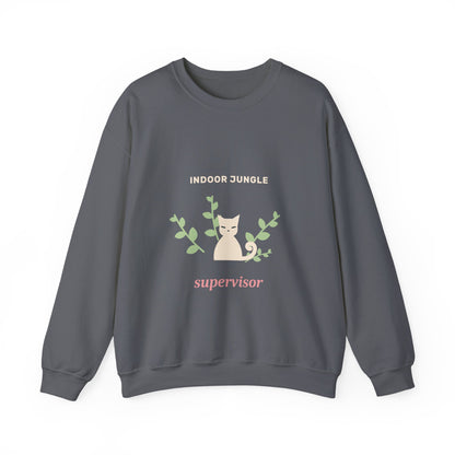 EVELE Indoor Jungle Supervisor | Graphic Crewneck Sweatshirt