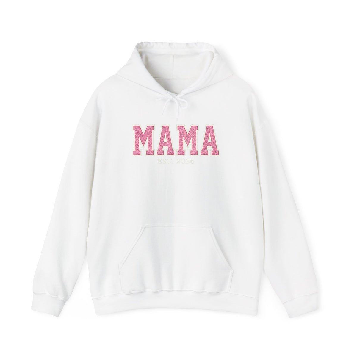 Emerald & Blush MAMA Est. 2026 Hoodie | Gildan 18500