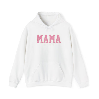 Emerald & Blush MAMA Est. 2026 Hoodie | Gildan 18500