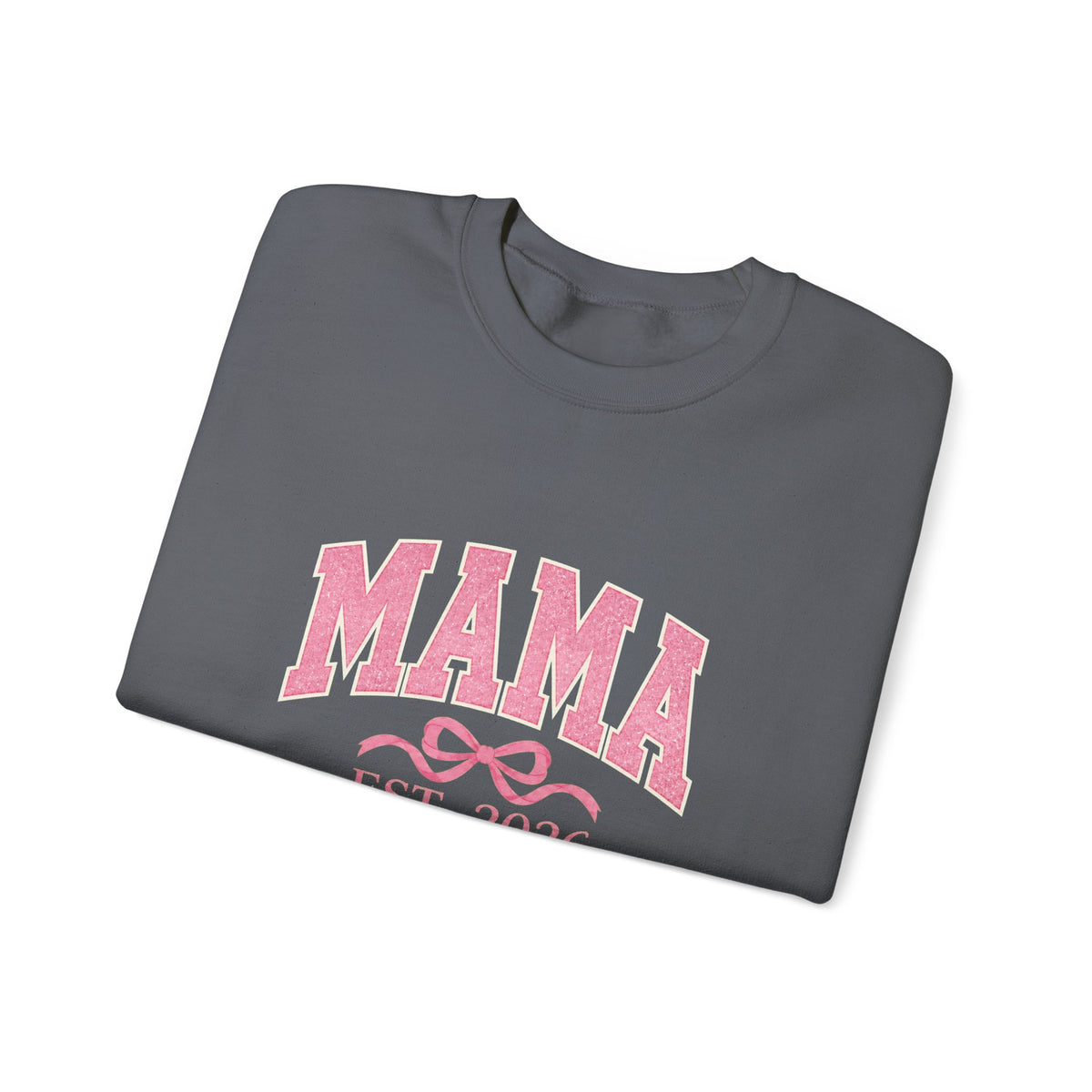 Blush Bow MAMA Est. 2026 Crewneck | Gildan 18000
