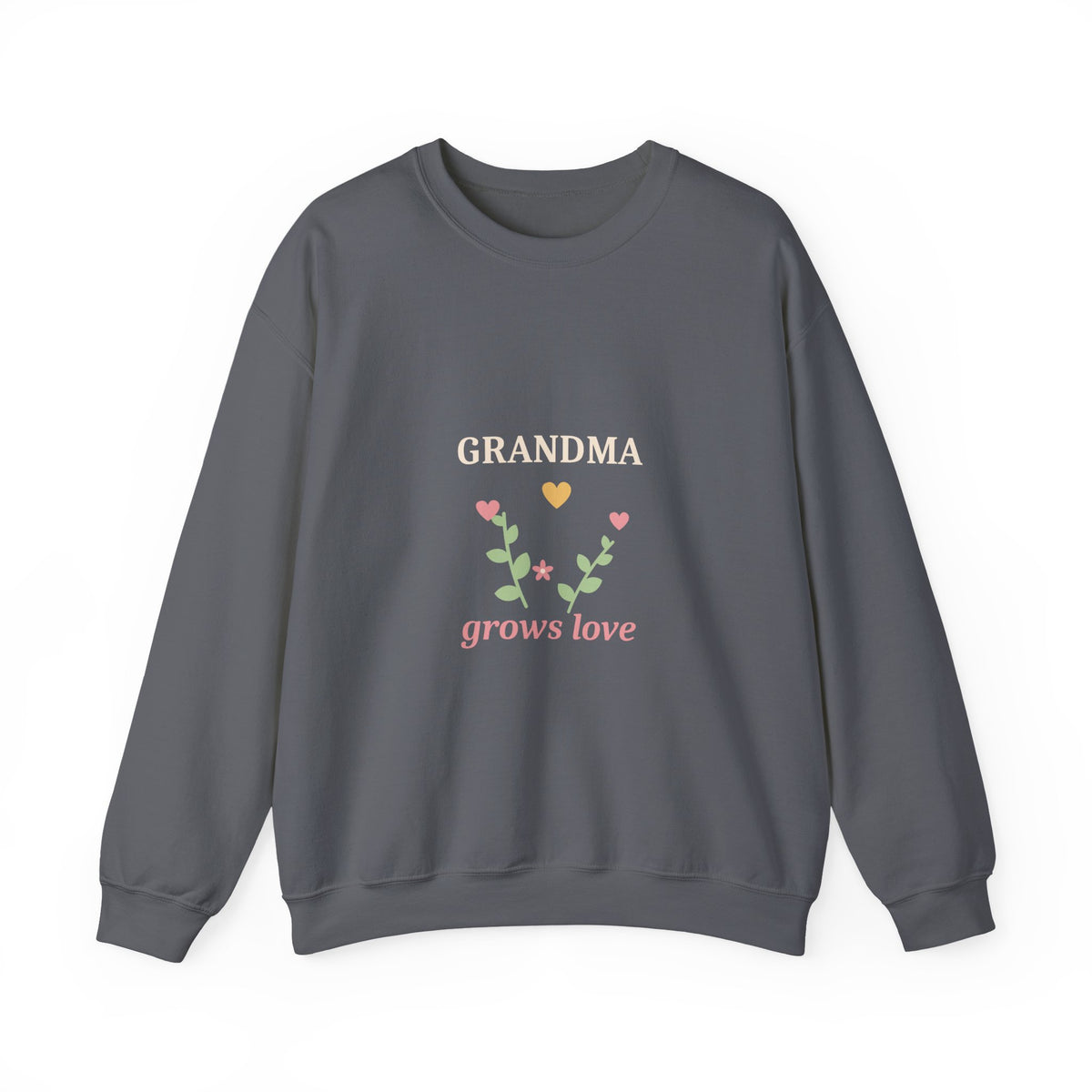 EVELE Grandma Grows Love | Graphic Crewneck Sweatshirt