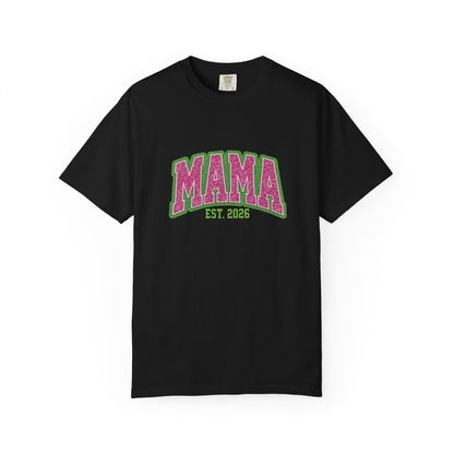 Pink & Lime MAMA Est. 2026 Tee | Comfort Colors 1717