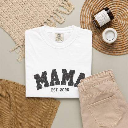 Classic Black MAMA Est. 2026 Tee | Comfort Colors 1717