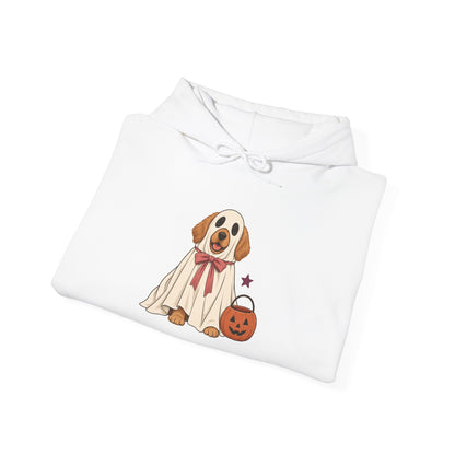 Ghost Dog Halloween Hoodie | Gildan 18500