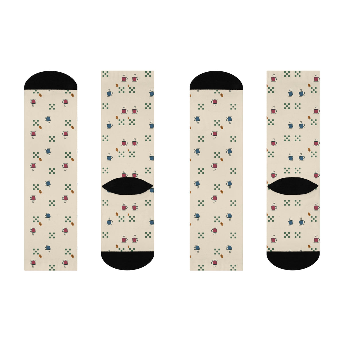 EVELE Espresso Check | Cushioned Crew Socks