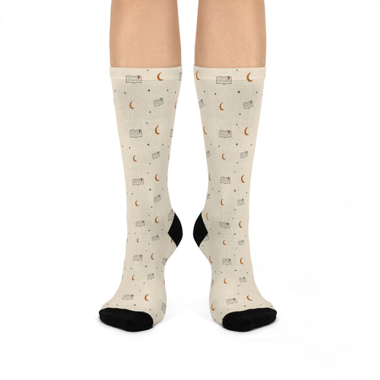 EVELE Midnight Margins | Cushioned Crew Socks