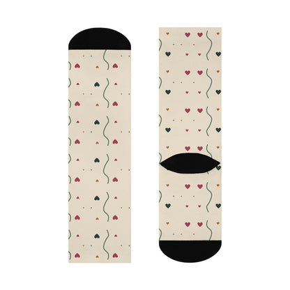 EVELE Wandering Hearts | Cushioned Crew Socks
