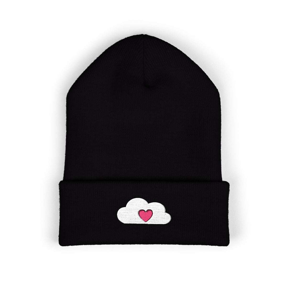Cloud Heart Embroidered Beanie | Cozy Cuff Hat | EVELE Gallery