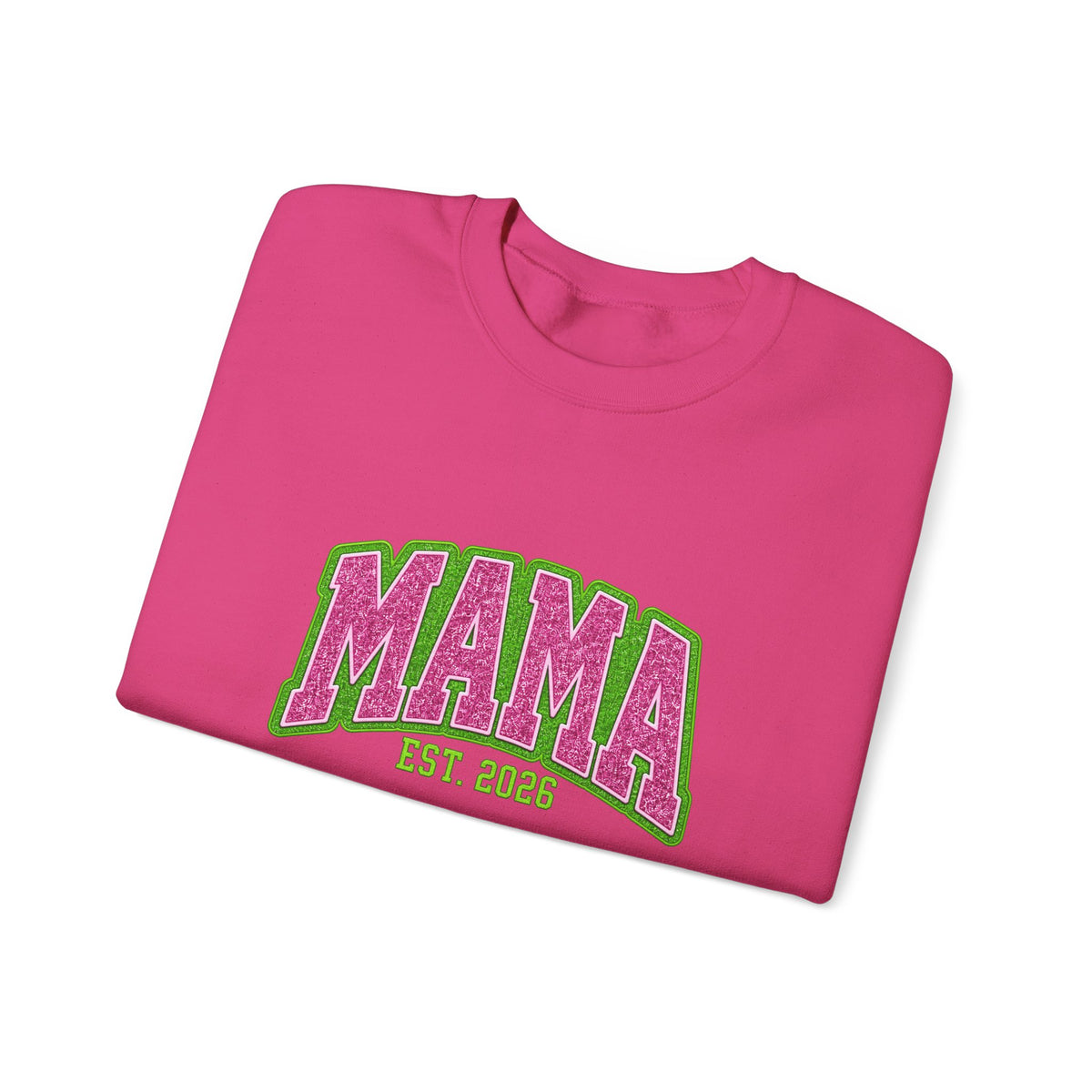 Pink & Lime MAMA Est. 2026 Crewneck | Gildan 18000