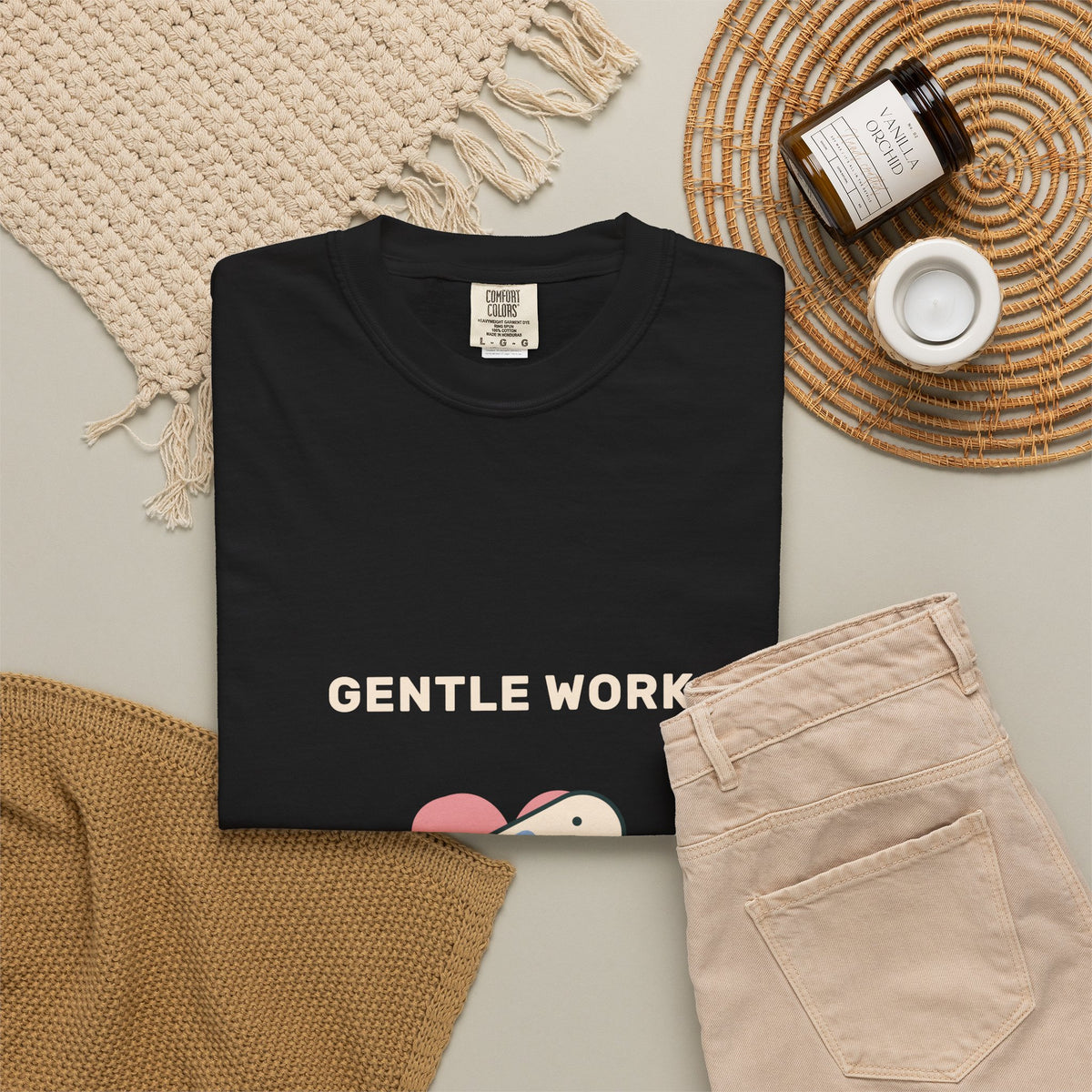 EVELE Gentle Work Strong Heart | Garment-Dyed Tee
