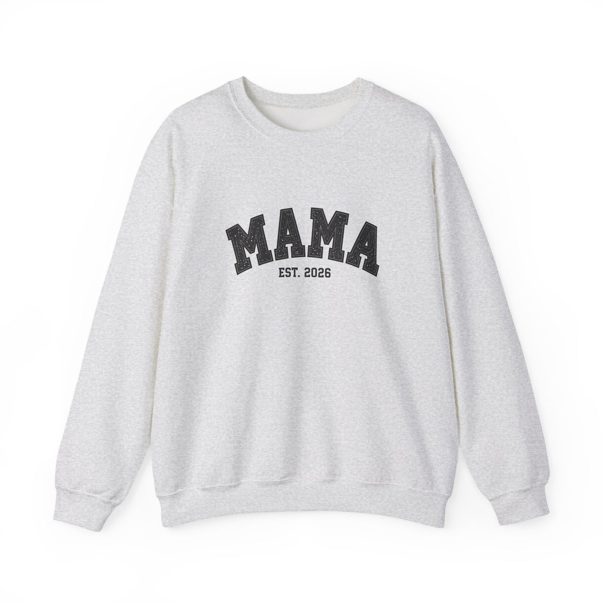 Classic Black MAMA Est. 2026 Crewneck | Gildan 18000