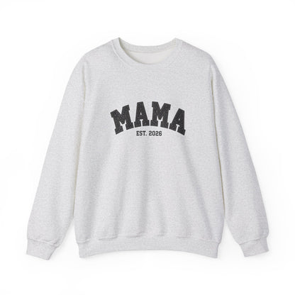 Classic Black MAMA Est. 2026 Crewneck | Gildan 18000