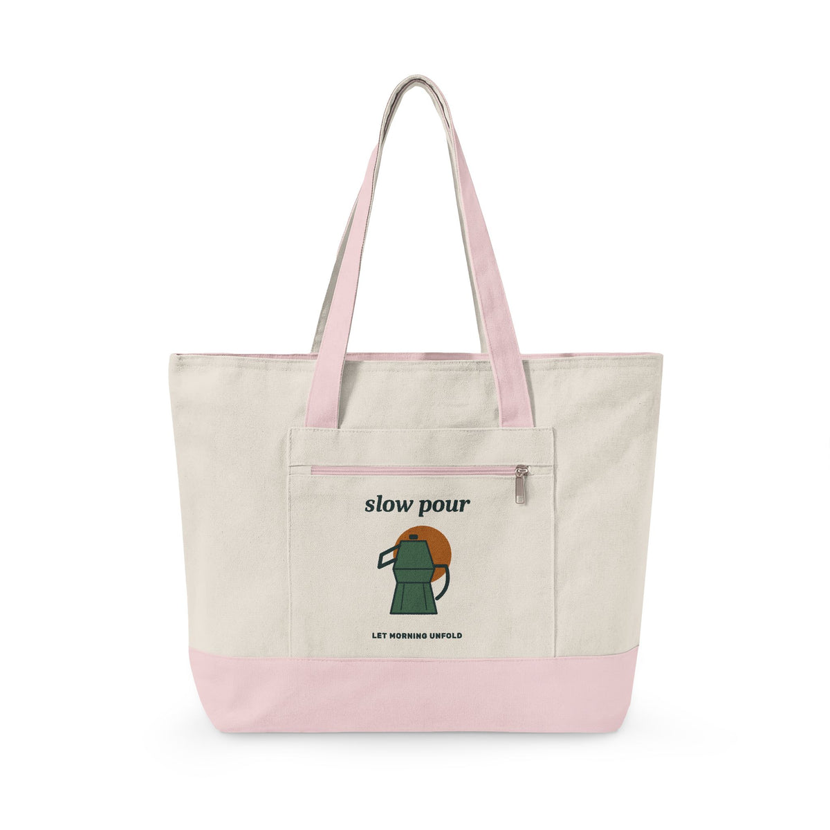 EVELE Slow Pour Sun | Zippered Canvas Tote