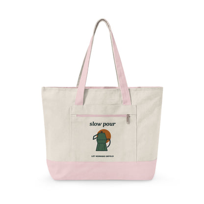 EVELE Slow Pour Sun | Zippered Canvas Tote