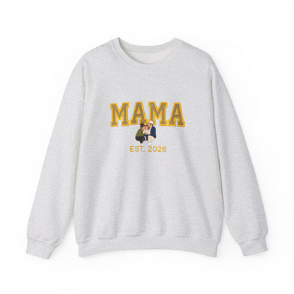 Golden Family MAMA Est. 2026 Crewneck | Gildan 18000